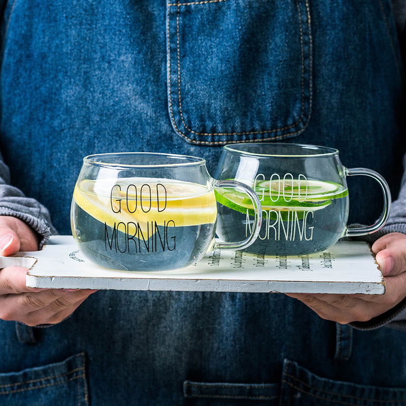 Pyrex Glass With Put Milk Cup Breakfast Cup