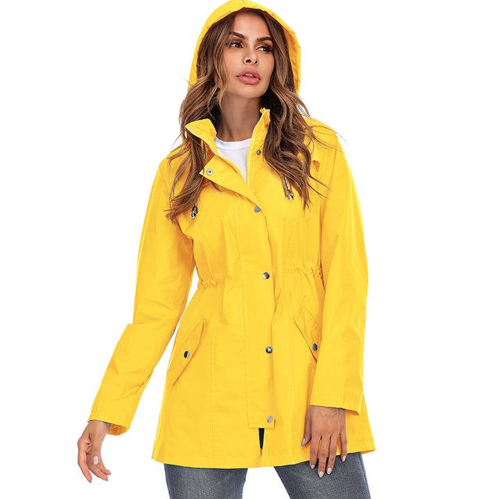 Waterproof zipper raincoat jacket