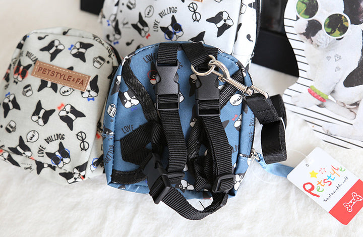 Bullfight print backpack pet backpack