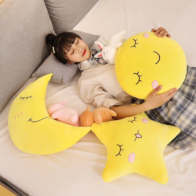 Moon Star Pillow Cute Super Cute Plush Toy