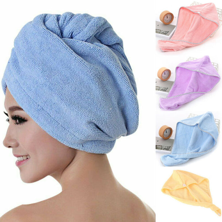 Microfiber Absorbent Dry Hair Cap Wiping Hair Towel Shower Cap