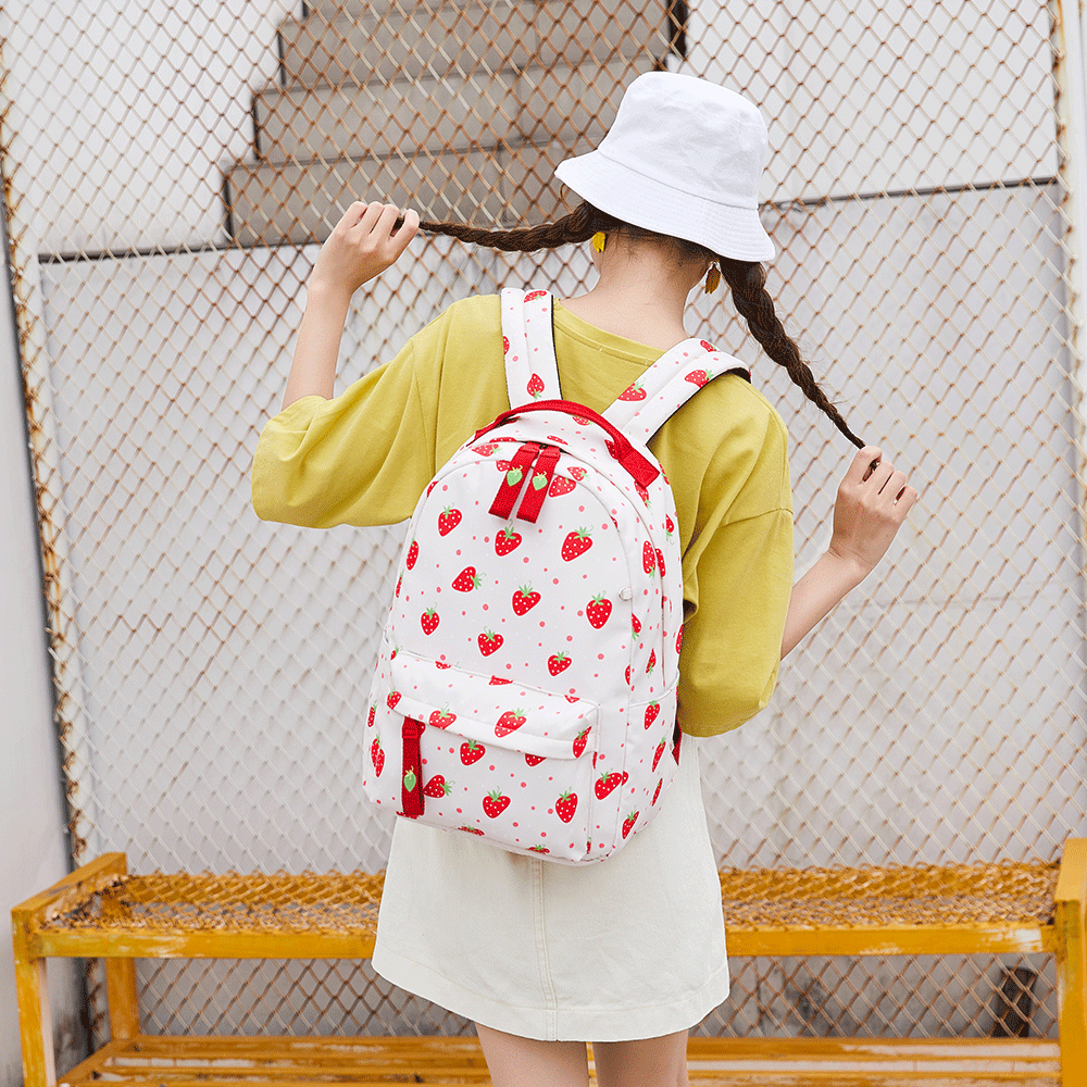 Fruit Print Backpack Women