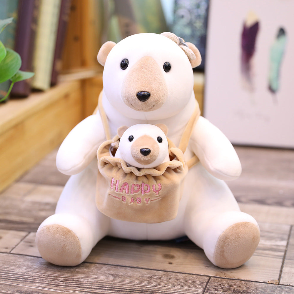 Mother And Child Hug And Accompany The Plush Doll