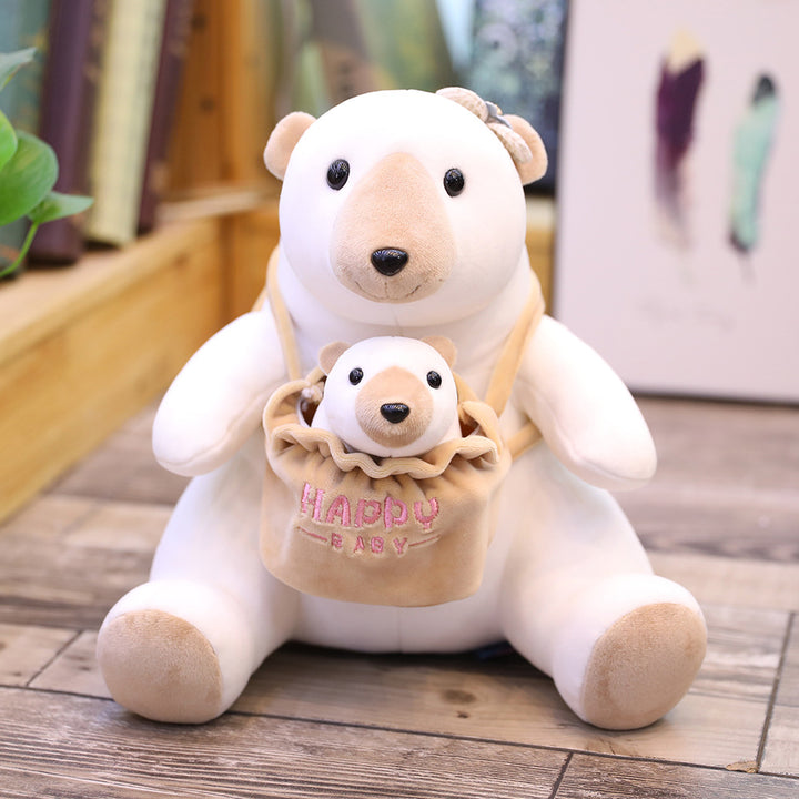 Mother And Child Hug And Accompany The Plush Doll