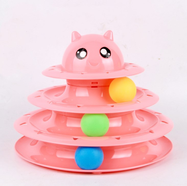 Cat toy cat turntable ball three-layer cat tower