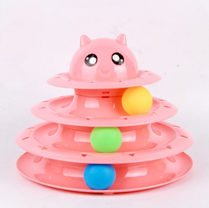 Cat toy cat turntable ball three-layer cat tower