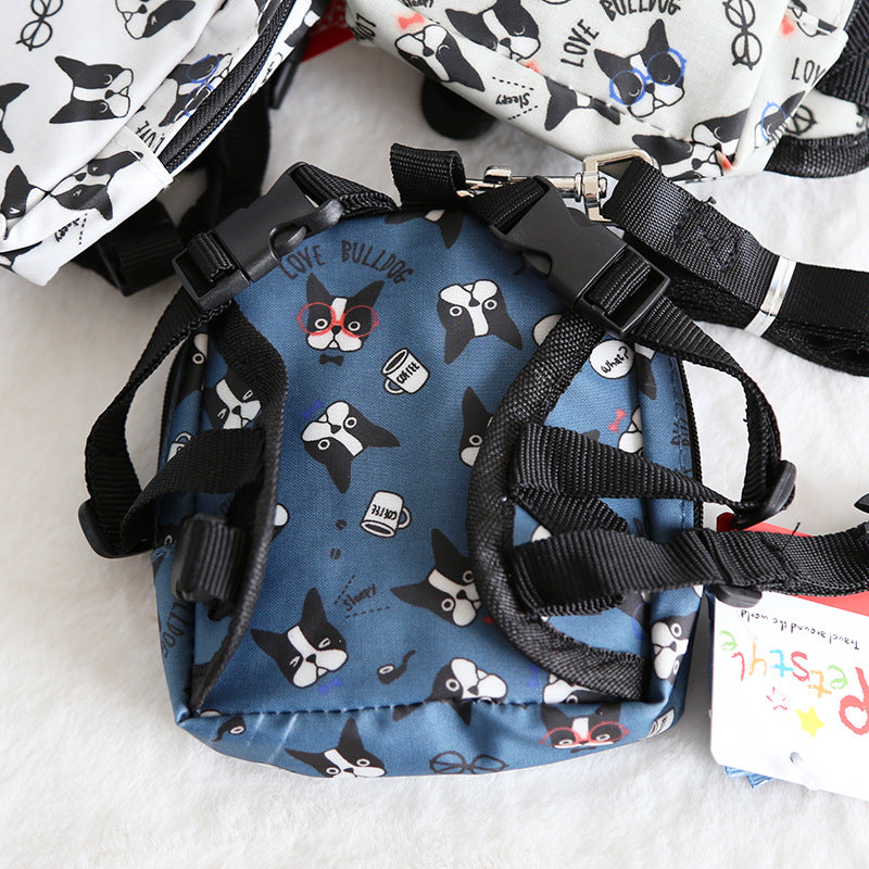 Bullfight print backpack pet backpack