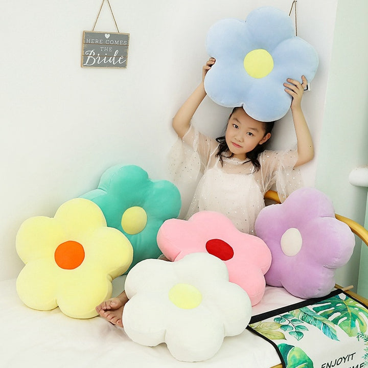 Plush toy feather cotton flower pillow cushion