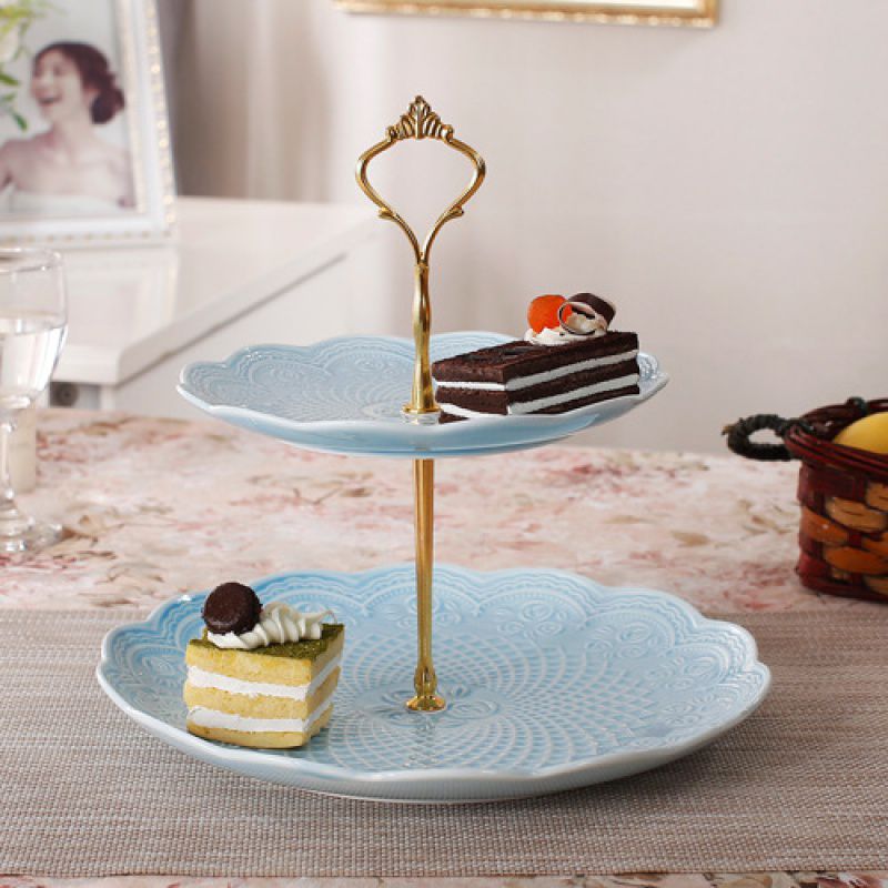 Creative Ceramic  Fruit Plate Home Living Room Dessert Snack Rack