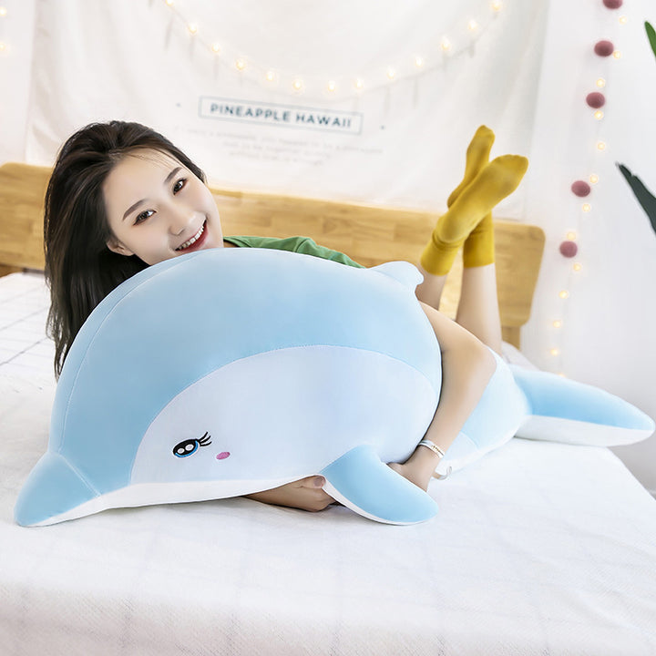 Dolphin Plush Toy Ragdoll Long Pillow