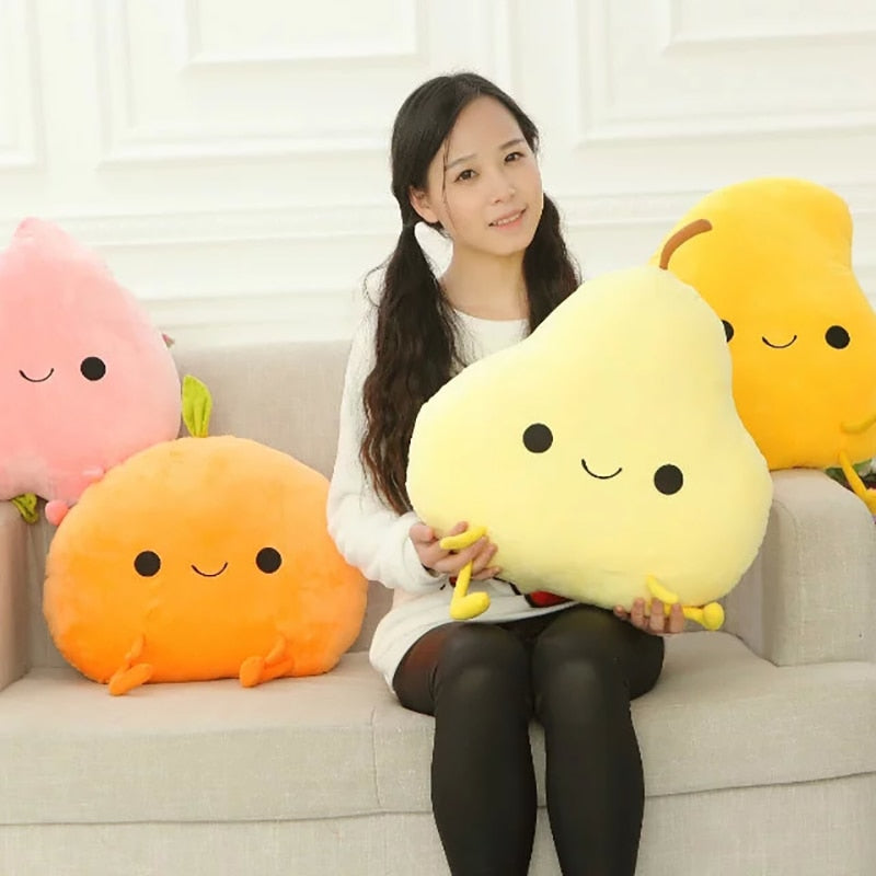 Large fruit plush pillow