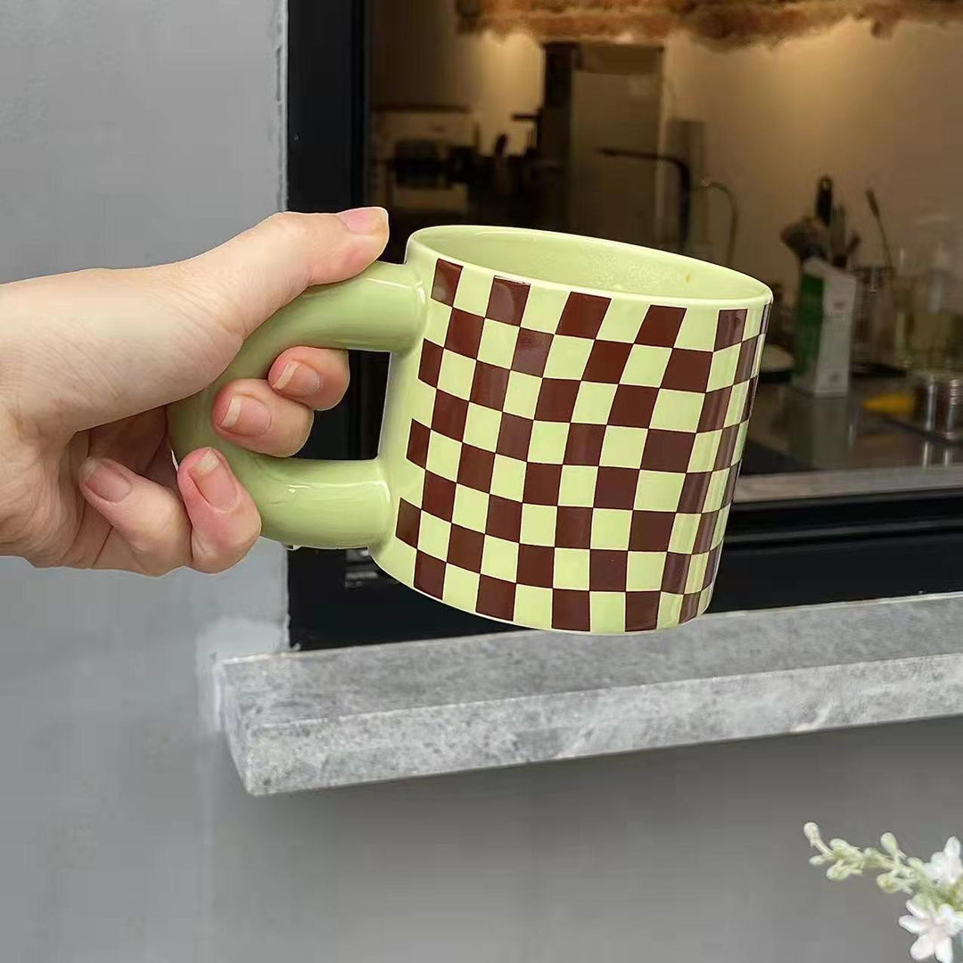 Ceramic Mug Rose Chequered Mark Mug