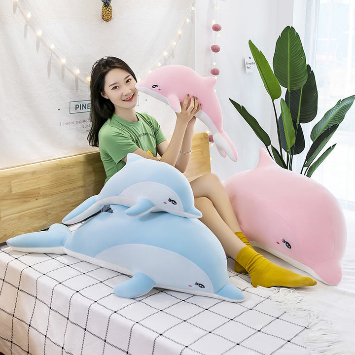 Dolphin Plush Toy Ragdoll Long Pillow