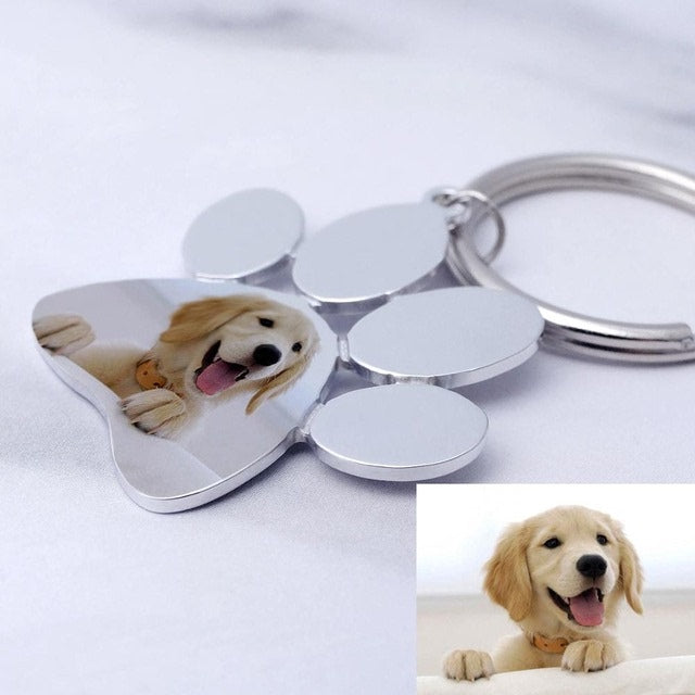 Custom Keychain Picture Keyring Dog Photo Keychain Pet Memo