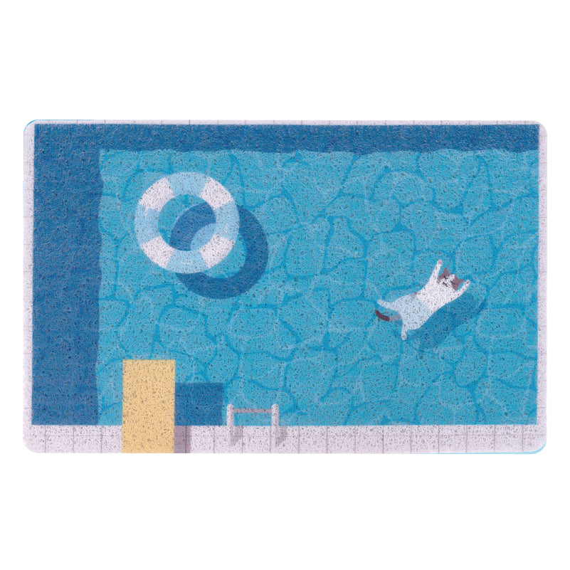 Cat Rubbing Swimming Pool Sand Basin