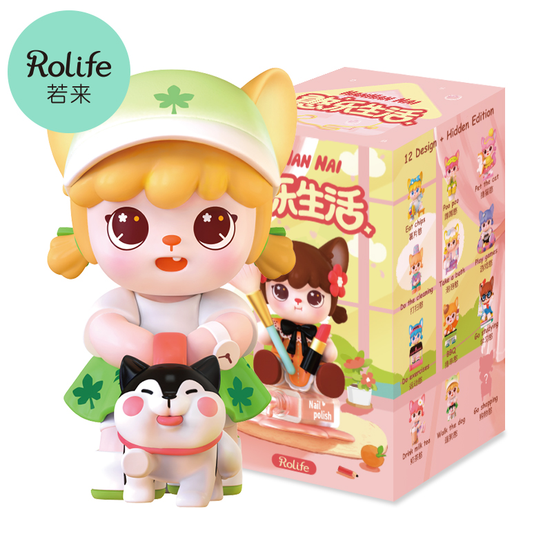 Robotime Rolife HANHAN NAI  Hanle Life Blind Box Action Figures Doll Toys Surprise Box Lady Toys For Children Friends Gifts