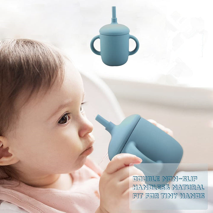 Silicone Baby Water Straw Cup