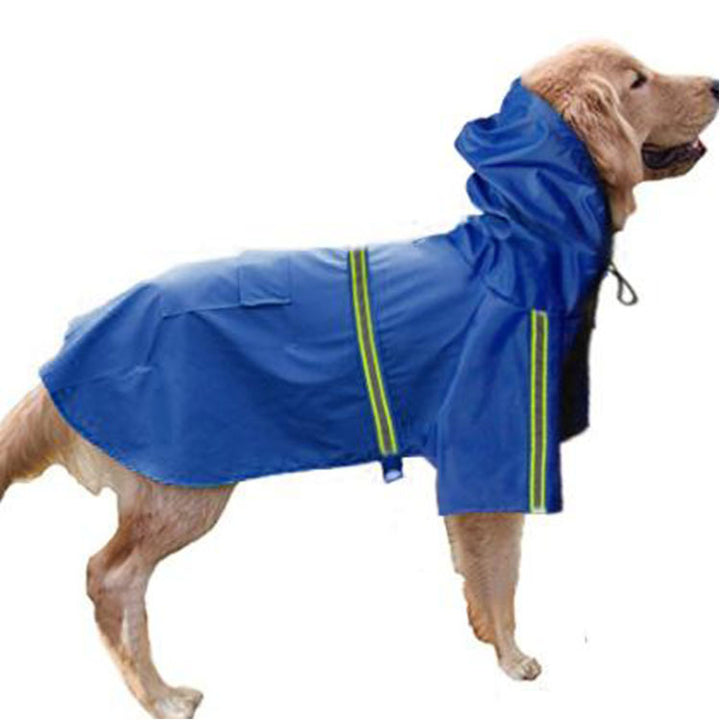 Spring and summer new dog raincoat waterproof cape dog reflective raincoat large dog raincoat