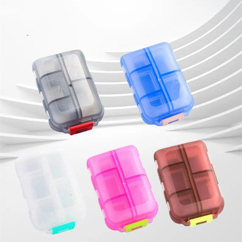 Travel Pill Organizer 10 Grid  Moisture Proof Pills Box For Pocket Purse Daily Pill Case Portable Medicine Vitamin Holder Container