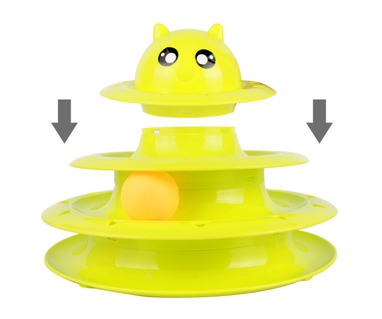 Cat toy cat turntable ball three-layer cat tower