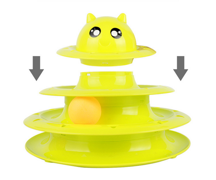 Cat toy cat turntable ball three-layer cat tower