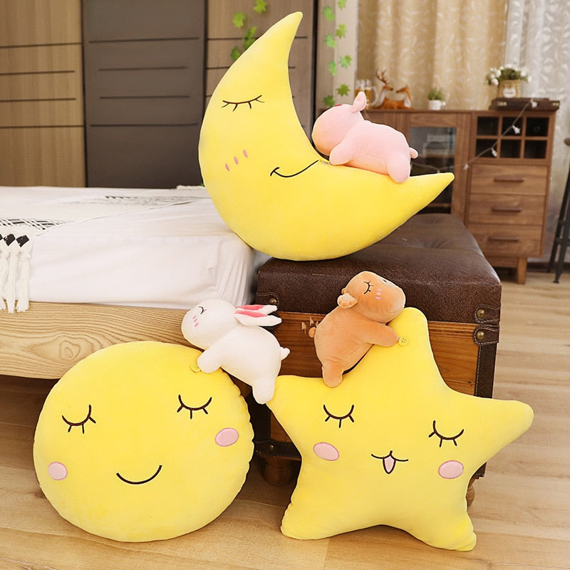 Moon Star Pillow Cute Super Cute Plush Toy