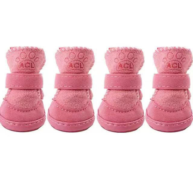 Pet Dog Cat Shoes Cotton Shoes Supplies Teddy Puppy Snow Boots Pet Cotton Shoes Non-slip Bichon