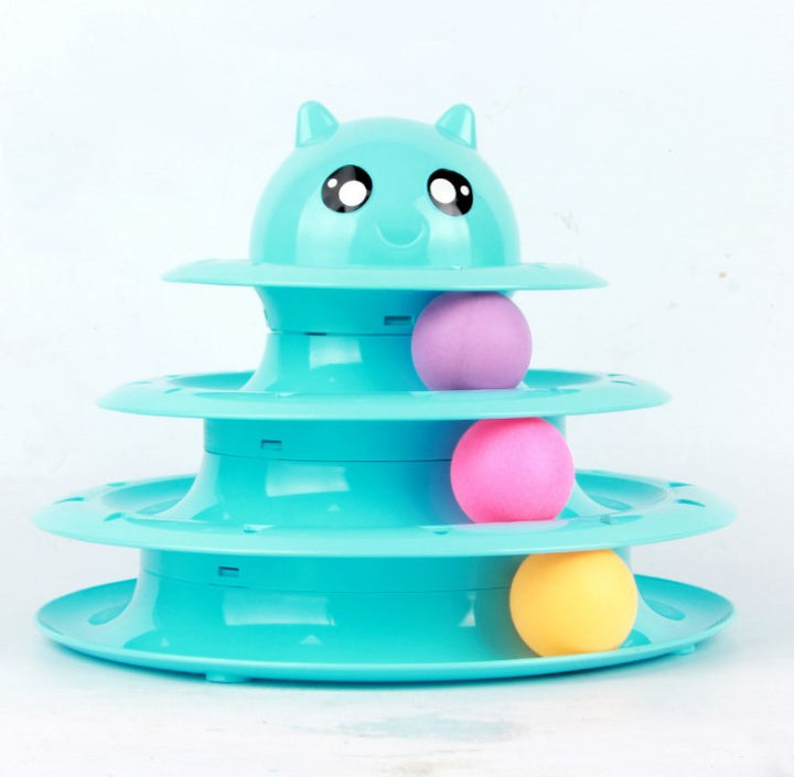 Cat toy cat turntable ball three-layer cat tower