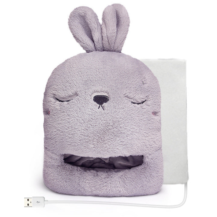 Warm Foot Treasure USB Charging Cartoon Rabbit Fleece Warm Foot Pad