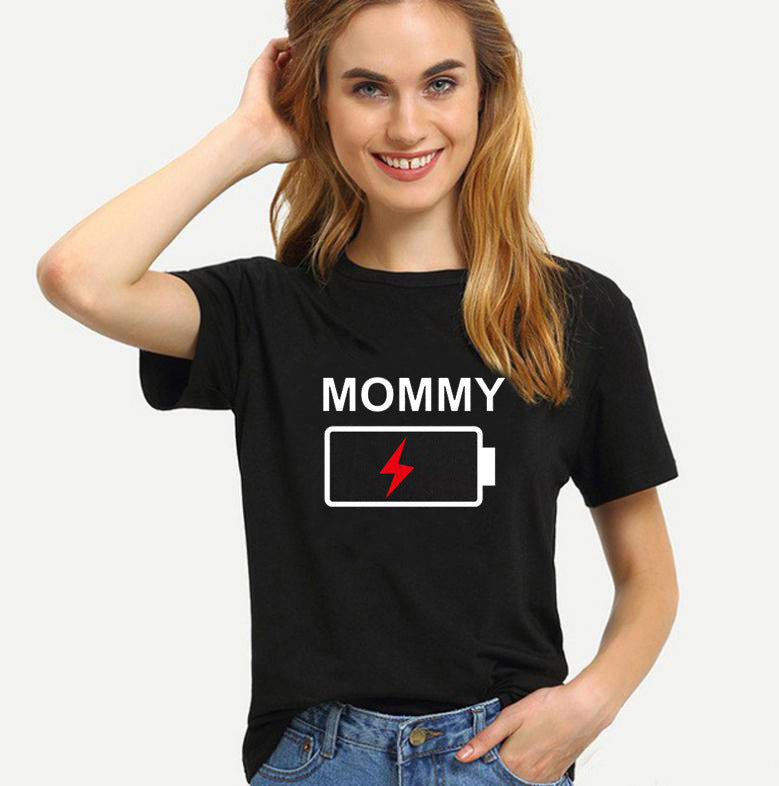 Father & Mother Matching Kids Full/Low Battery T-Shirt