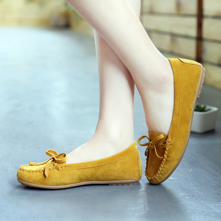 Flat Bottom Low-top Single Shoes Round Toe Peas Shoes Pregnant Women Shoes