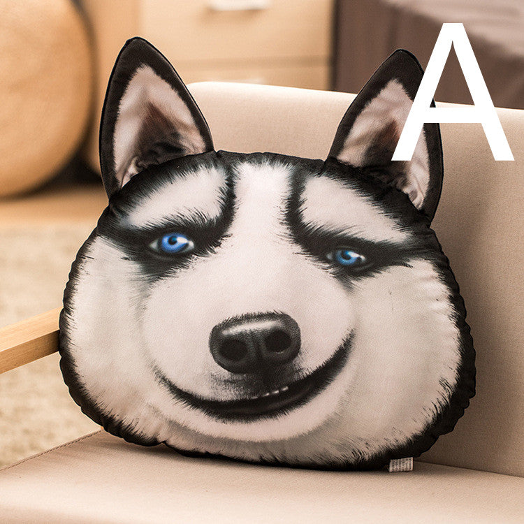 Plush Printed Husky Pillow Doll Cushion