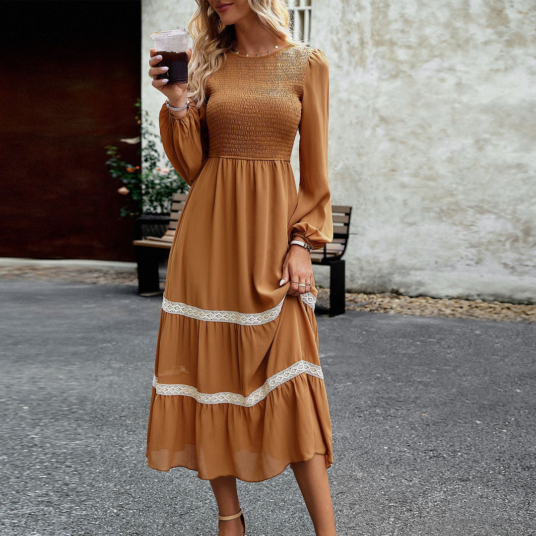 Long Sleeve Dress Temperament Elegant Dress