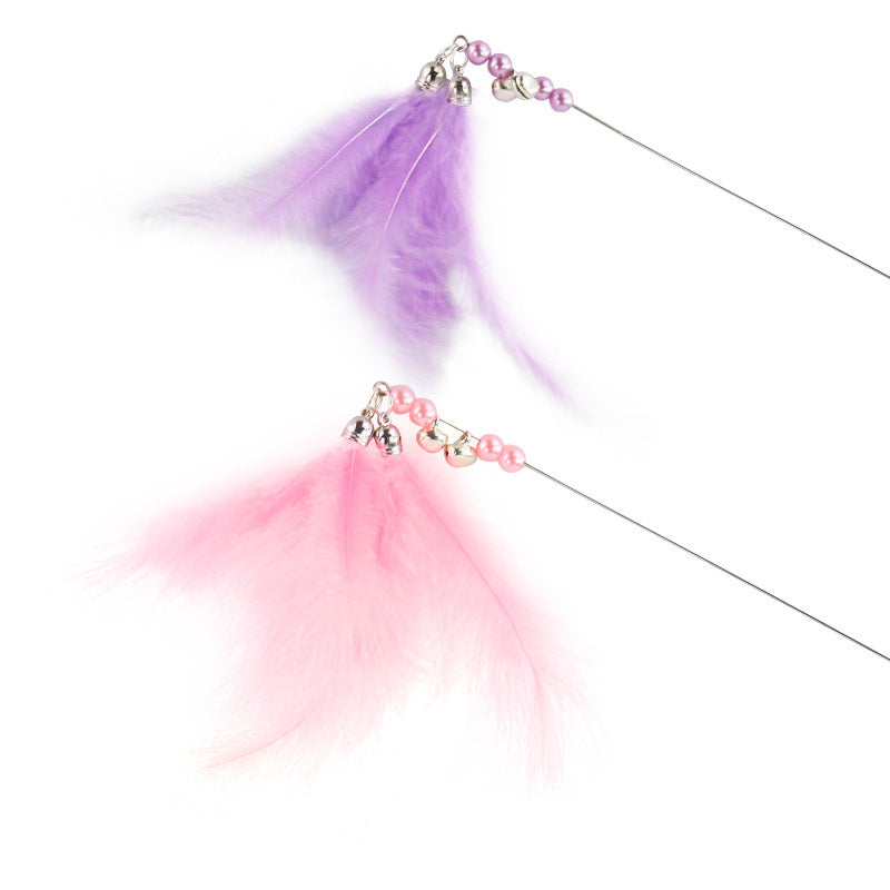 New Fairy Cat Teaser Bell Feather Cat Toy Cat Teaser Interactive Cat Teaser Toy Cat Toy