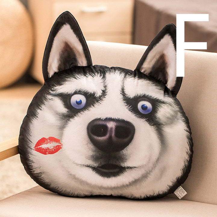 Plush Printed Husky Pillow Doll Cushion