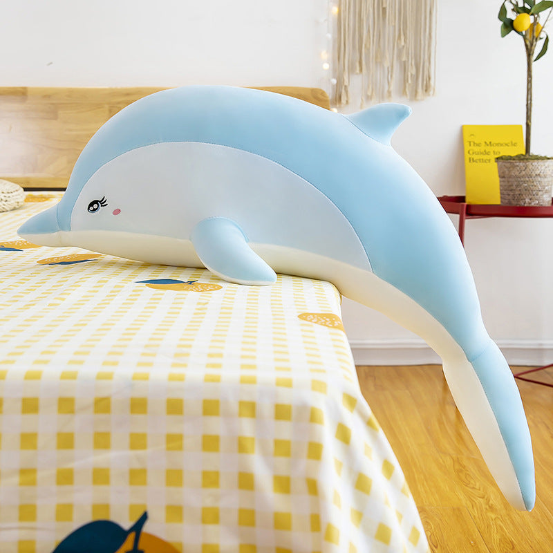 Dolphin Plush Toy Ragdoll Long Pillow