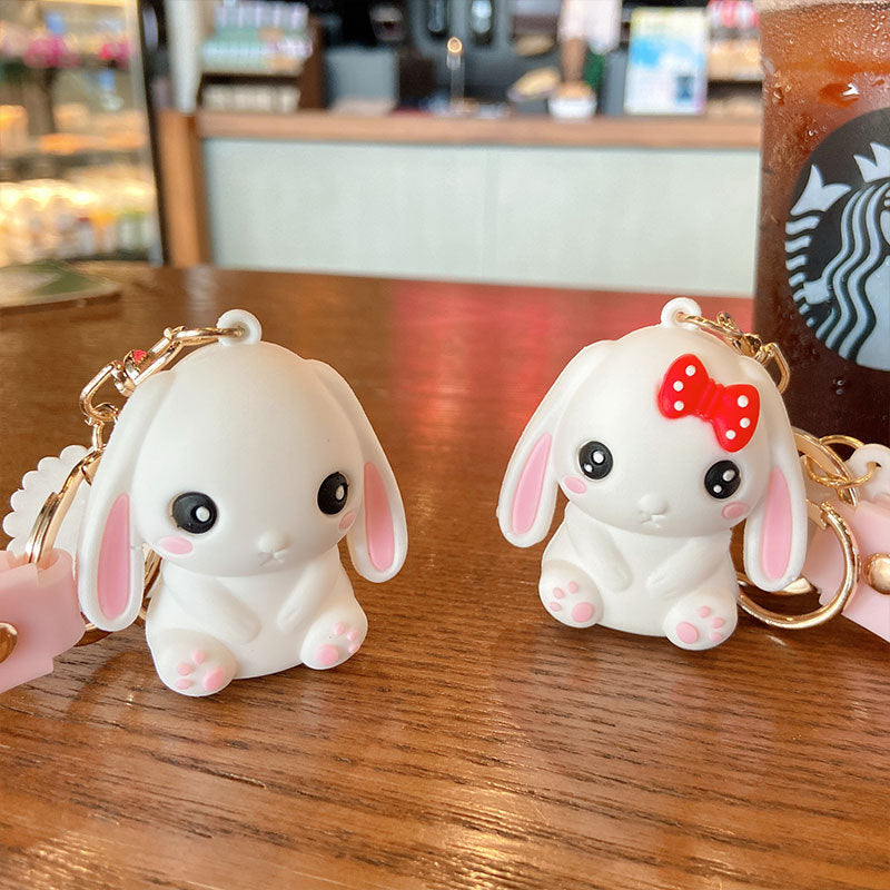 Cute Couple Doll Soft Rubber Keychain