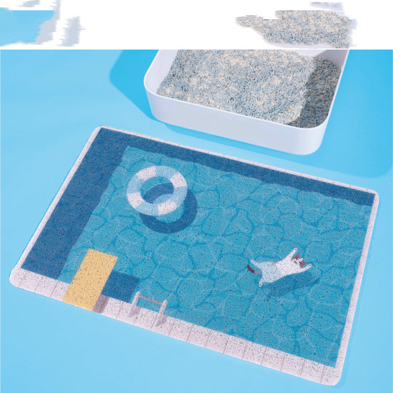 Cat Rubbing Swimming Pool Sand Basin