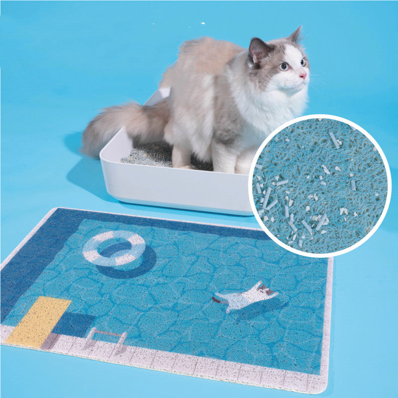 Cat Rubbing Swimming Pool Sand Basin