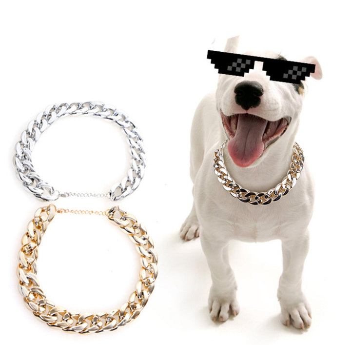 Dog Bully Gold Chain Pet Necklace Jewelry Accessories